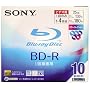 Sony BD-R 25GB �^��p 4�{���Ή� �ǋL�^ 5mm�X�����P�[�X �J���[�R���N�V���� 10���p�b�N 10BNR1VBXS4