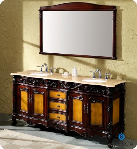 black Friday Fresca Antique Bathroom Travertine CountertopB004HZI98O