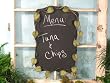 Metal Indoor/Outdoor Ivy Magnetic Chalk Board and Sign