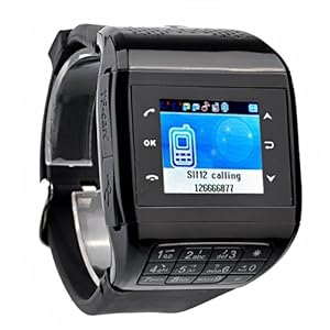Q8 Quad Band Dual Sim 1.5; Full Touch Screen Watch Phone With Spy Camera (Black)