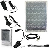 Ultimate Sony Reader eBook Touch Edition PRS-600 Bundle Pack: Silicone Skin Cover Case, eBook LED Light, USB 2in1 Data Cable, Car Charger, Wall Charger, and Screen Protector with 4-Inch eBigValue TM Determination Hand Strap
