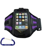 Premium Mesh Armband (Purple) iPhone 3G/3GS Cell Phone Case with Free Carab ....