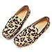 Fulinken Leopard Haircalf Leather Men's Comfort Slip Ons Loafers Driving Shoes