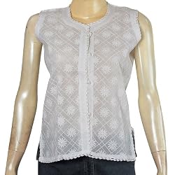 Kurti Fashion of India Pretty Casual Dresses Chikan Embroidery