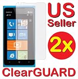 2x Nokia Lumia 900 Premium Invisible Clear LCD Screen Protector Kits (2 pieces)