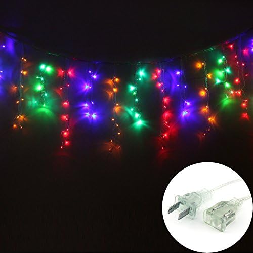 NexScene 3m x 0.5m 100 LED Icicle Ice Bar Lamp Shimmering Fairy Lights 8 Light Mode for Wedding Christmas Party Holiday(RGB)