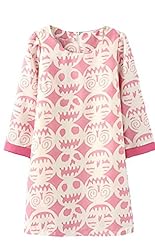 Chiffon General Print Long Sleeves  Dress