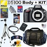 Nikon D5100 16.2MP CMOS Digital SLR Camera (Body) + EN-EL14 Battery + 16GB  ....