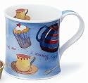 Tea Time Blue Bone China Mug