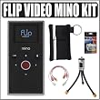 Pure Digital Flip Video Mino 2GB 60 Minute Flash Memory Digital Camcorder Black Plus Accessory Outfit - Pure Digital APURDF360BK1
