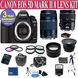 Canon EOS 5D Mark II 21.1 MP Digital SLR Camera with 8 Lens Deluxe Camera O ....