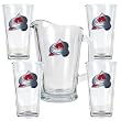 Colorado Avalanche NHL 4pc Pint Ale Glass & 60oz Pitcher Set - Primary Logo by Great American Products