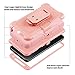 Galaxy S7 Edge Holster Case, BENTOBEN Hybrid Dual Layer Combo Armor Heavy Duty Rugged Protective S7 Edge Case with Built-in Rotating Kickstand Swivel Belt Clip Holster for Galaxy S7 Edge (Rose Gold)