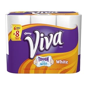 Viva Big Roll Paper Towels, White, 6 Rolls, Pack of 4 (24 rolls)
