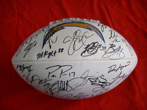 2010 SAN Diego Chargers Signed Autographed Football w/ Coa & Holo