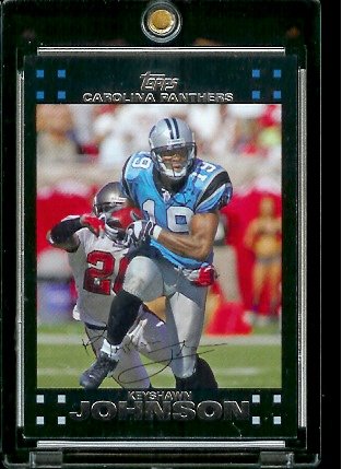 2007 Topps Football # 125 Keyshawn Johnson - Carolina Panthers - NFL Trading Cards