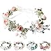 Handmade Adjustable Flower Wreath Headband Halo Floral Crown Garland Headpiece Wedding Festival Party (N-(Light Pink))