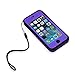 VISUN Waterproof Dirtproof Snowproof Shockproof Protective Carrying Case Cover for iPhone 5C Purple