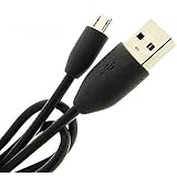 HTC Original Micro USB Data Cable for Thunderbolt, Inspire 4G, Incredible 2, HD7, EVO 4G and Desire S Mobile Phones - Non-Retail Packaging - Black