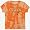 Orange Crush - Flowers Ladies Burnout T-Shirt - Large