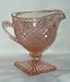 Vintage 1930's Miss America By Hocking Glass Pink Footed Creamer Depression Glass