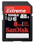 SanDisk SDSDX-008G-X46 Extreme SDHC Scheda di memoria 8GB, 30MB/s, Classe 10 (Confezione originale)