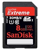 SanDisk SDSDX-008G-X46 Extreme SDHC Scheda di memoria 8GB, 30MB/s, Classe 10 (Confezione originale)