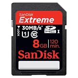 SanDisk SDSDX-008G-X46 Extreme Carte M�moire SDHC HD Video 30 Mo/s Classe 10 8 Gopar Sandisk