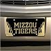 Missouri Tigers Black Mirrored Flame License Plate