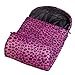 Wildkin Kids Stay Warm Sleeping Bag for Boys and Girls, Perfect Size for Slumber Parties, Camping, and Overnight Travel, Sleeping Bags Measures 67.5 x 2 x 26.5 Inches, BPA-free (Pink Leopard), One Size