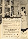 1909 Ad Safety Valve Fruit Jar Salem NJ Clamp Canning - Original Print Ad
