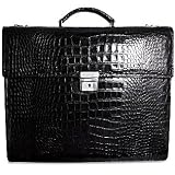 Review   / Jack Georges Croco Double Gusset Flap w/ Open Back Pocket 2422