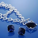 Blue and Silvertone Necklace and Earrings