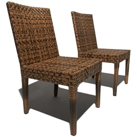 Strathwood Lanai Dining Wicker Side Chair Home Furniture