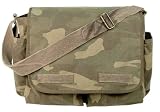 Woodland Camouflage Vintage Heavyweight Classic Messenger Bag
