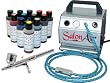 CAKE DECORATING AIRBRUSH-12 Food Color-Salon Compressor