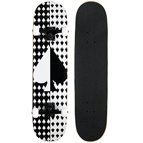 PRO Skateboard Complete KROWN Ace Spade 7.75 in