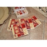 4pc Ceramic coaster set Bordeaux - D`Lusso... by Unknown