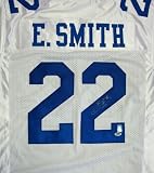 Emmitt Smith Autographed/Hand Signed Dallas Cowboys White Jersey PSA/DNA