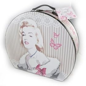 Coffre Bois "Marylin Monroe" rose beige
