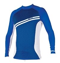 Rip Curl Classic Long Sleeve Laser Rash Guard (Blue, Large)