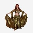 Skirt, Blouse and Veil Set with Golden Lurex Stripes
