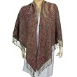 India Outfit Women's Scarves For Head Square Paisley Pattern Shawl Wool