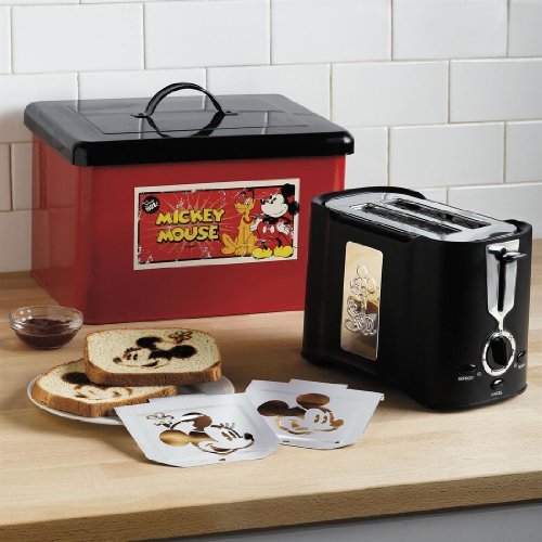 BrylaneHome Mickey Mouse Toaster With Bread Box In Limited Edition (STAINLESS,0)