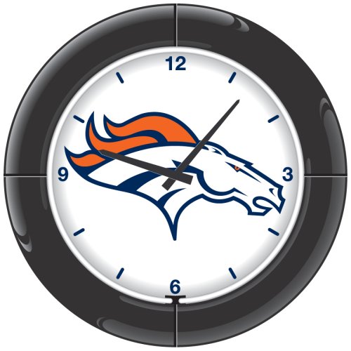 SportingGoods: Imperial Denver Broncos Licensed Everbrite Neon Wall Clock