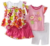 Babyworks Baby-Girls Newborn 4 Piece Short Set, Pink, 18 Months