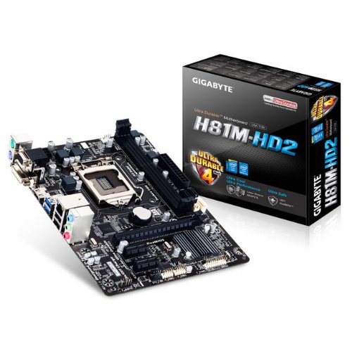 GIGABYTE GA-H81M-HD2 LGA1150/ Intel H81/ DDR3/ SATA3&USB3.0/ A&GbE/ MicroATX Motherboard (GA-H81M-HD2)