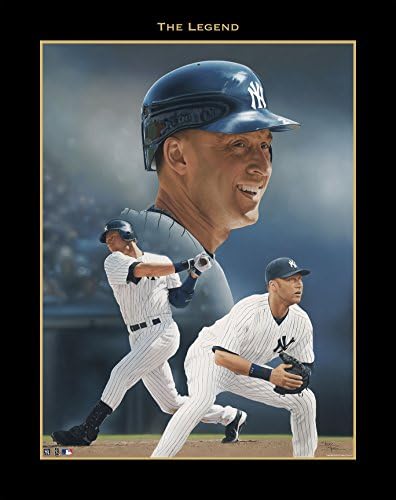 MLB New York Yankees Derek Jeter Legend Frame, 19 x 24-Inch, Black