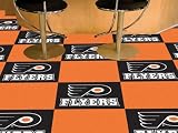 Fan Mats 10695 NHL - Philadelphia Flyers 18" x 18" Team Carpet Tiles (10 Logo, 10 Solid per Box - appx 45 sq ft)