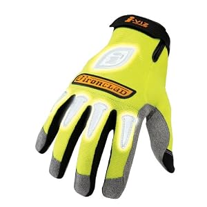Ironclad IVG-03-M I-Viz Reflective Gloves, Reflective Lime Green, Medium by Ironclad